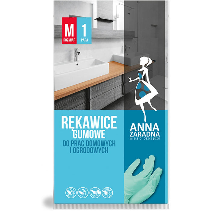 RUBBER HOUSEHOLD GLOVES "M"