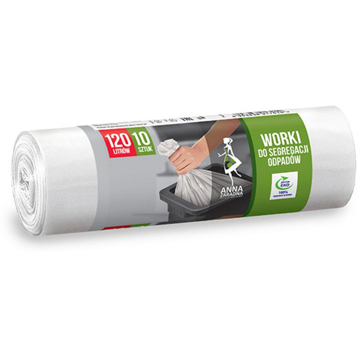 WHITE 120L RECYCLING BAGS (10)