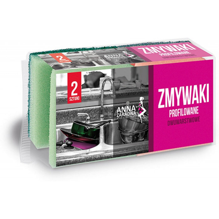Gąbki do zmywania Anna Zaradna profilowane (2)