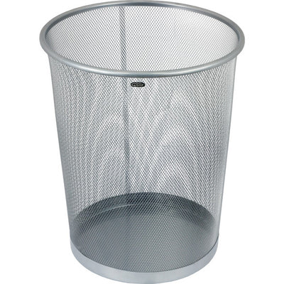 METALOWY KOSZ NA ŚMIECI 19L SREBRNY