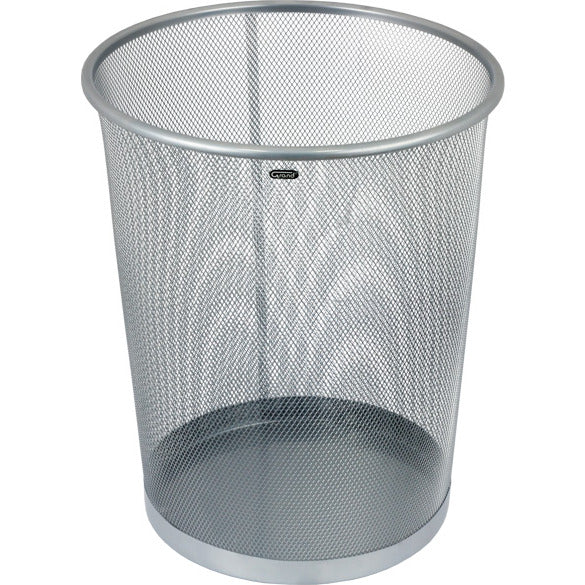 METALOWY KOSZ NA ŚMIECI 19L SREBRNY