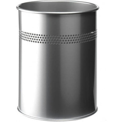 KOSZ NA ŚMIECI DURABLE 15L METALOWY SREBRNY