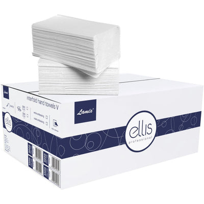Ellis V-Fold folded towels 2-ply white cellulose (20x150)