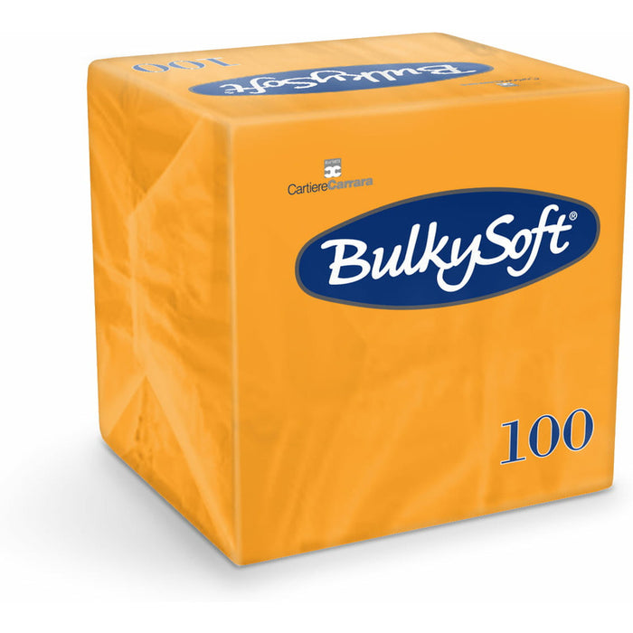 Serwetki BulkySoft 24x24cm 2w celulozowe pomarańczowe (100)