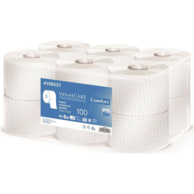 Toilet paper Velvet Care Professional 100m 2ply cellulose white (12)
