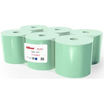 Cliver Paper Towel Roll 130m 1-ply recycled green (6)