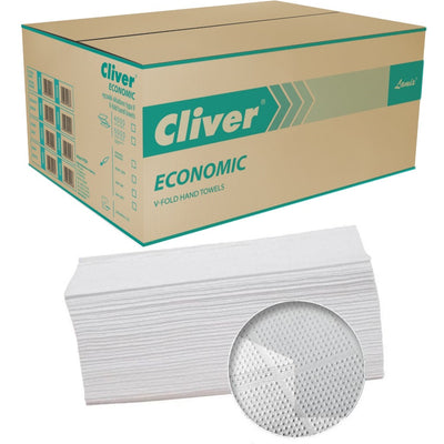Cliver Economic V-Fold Paper Towels 1-ply white (20x200)