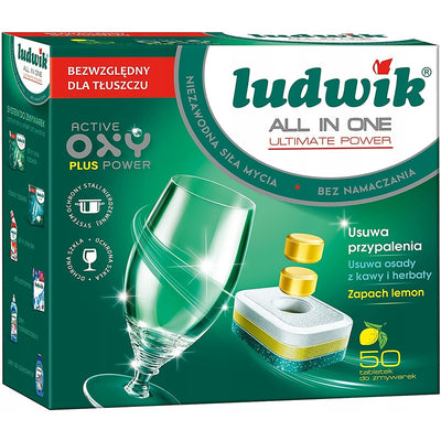 Ludwik All-in-1 Ultimate Power Lemon Dishwasher Tablets (50)