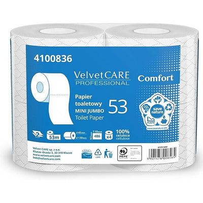 Toilet Paper Velvet Care Comfort 2-Ply Cellulose White (4)