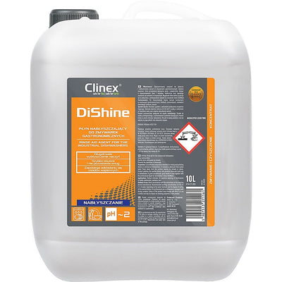 Płyn nabłyszczajšcy do zmywarek gastronomicznych CLINEX Dishine, 10l