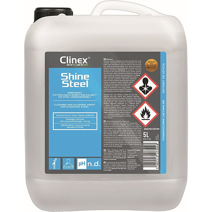 CLINEX Shine Steel 5L Cleaning and Polishing Agent for Stainless Steel