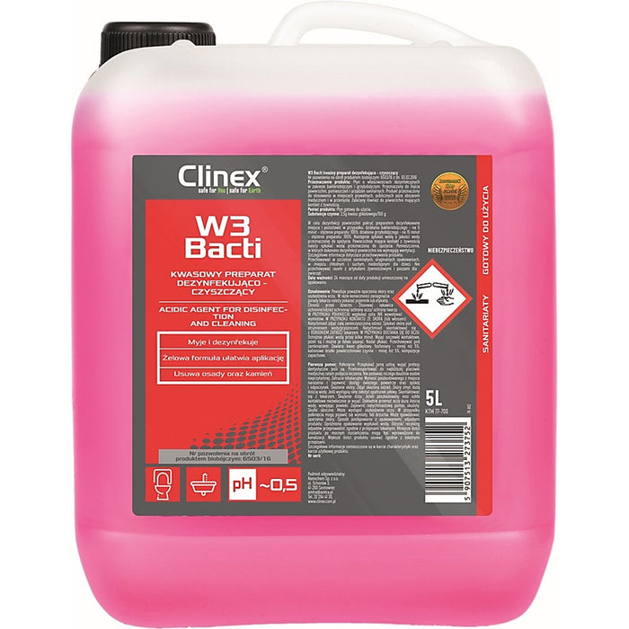 Preparat dezynfekująco-czyszczący CLINEX W3 Bacti 5l